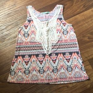 Maurices top -size small with lacey accent